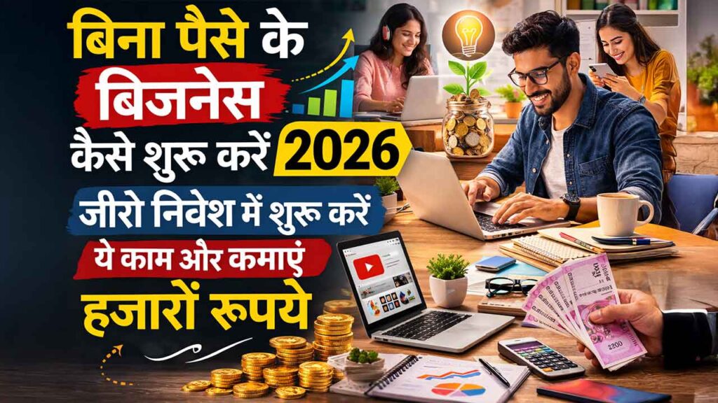बिना पैसे के बिजनेस कैसे शुरू करें 2026: जीरो निवेश में शुरू करें ये काम और कमाएं हजारों रुपये