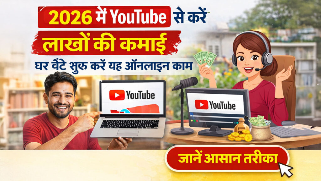 2026 में YouTube से करें लाखों की कमाई: घर बैठे शुरू करें यह ऑनलाइन काम