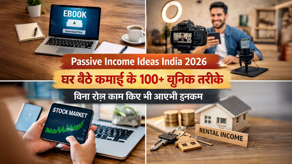 Passive Income Ideas India 2026: घर बैठे कमाई के 100+ यूनिक तरीके, बिना रोज़ काम किए भी आएगी इनकम