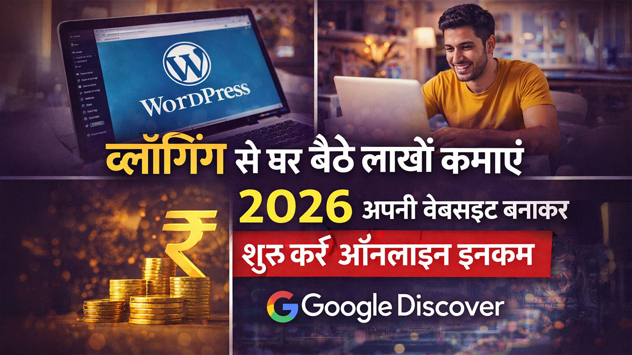 Blogging से घर बैठे लाखों कमाएं 2026: अपनी वेबसाइट बनाकर शुरू करें ऑनलाइन इनकम