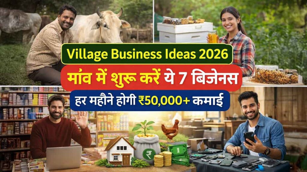 Village Business Ideas 2026: गांव में शुरू करें ये 7 बिज़नेस, हर महीने होगी ₹50,000+ कमाई