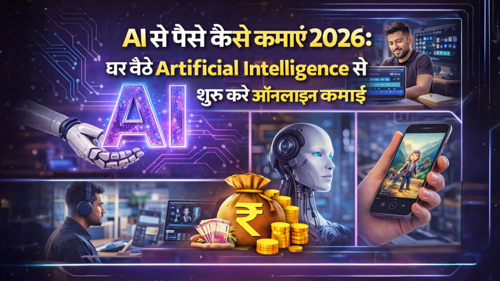 AI से पैसे कैसे कमाएं 2026: घर बैठे Artificial Intelligence से शुरू करें ऑनलाइन कमाई