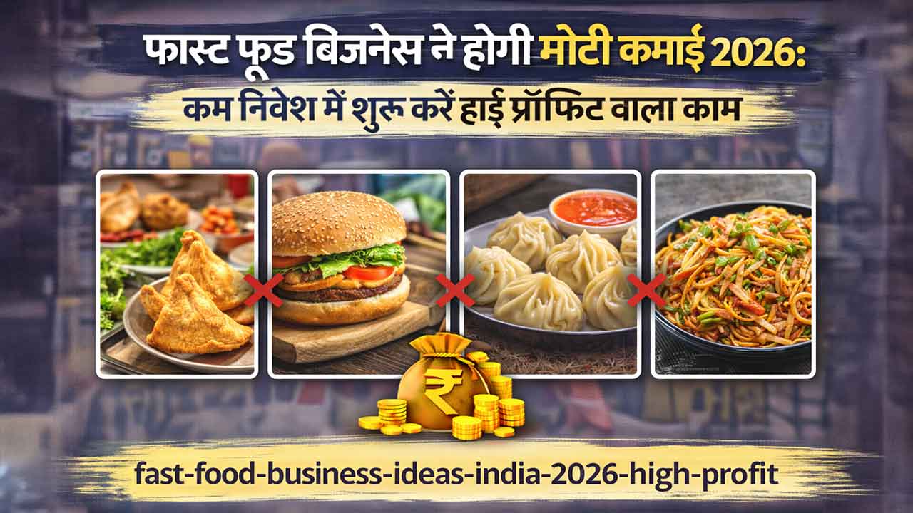 फास्ट फूड बिजनेस से होगी मोटी कमाई 2026: कम निवेश में शुरू करें हाई प्रॉफिट वाला काम