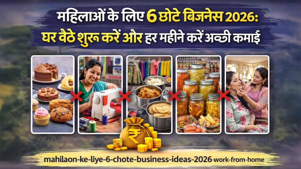 महिलाओं के लिए 6 छोटे बिजनेस 2026: घर बैठे शुरू करें और हर महीने करें अच्छी कमाई