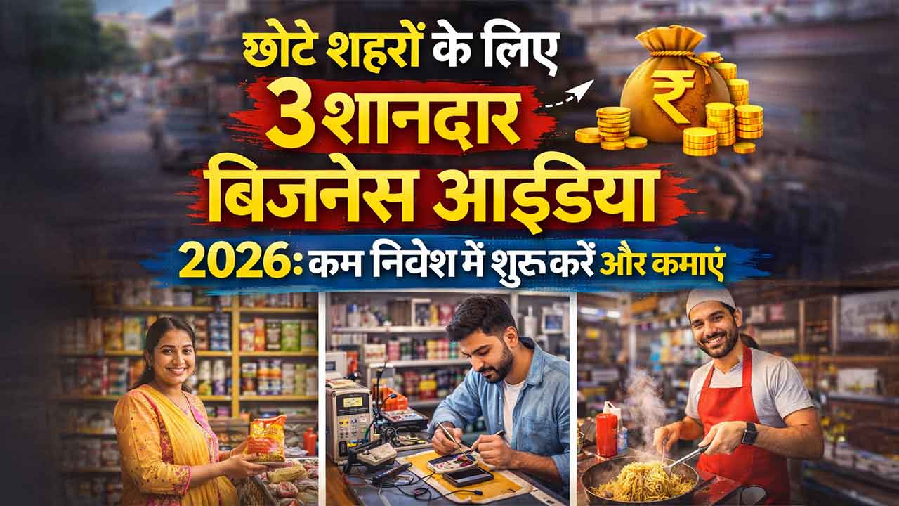 छोटे शहरों के लिए 3 शानदार बिजनेस आइडिया 2026: कम निवेश में शुरू करें और कमाएं अच्छा मुनाफा