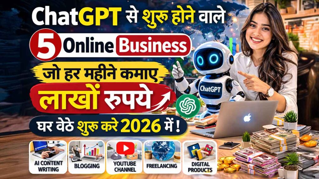 ChatGPT से पैसे कमाने के 5 Online Business Ideas जो 2026 में कर सकते हैं आपको मालामाल