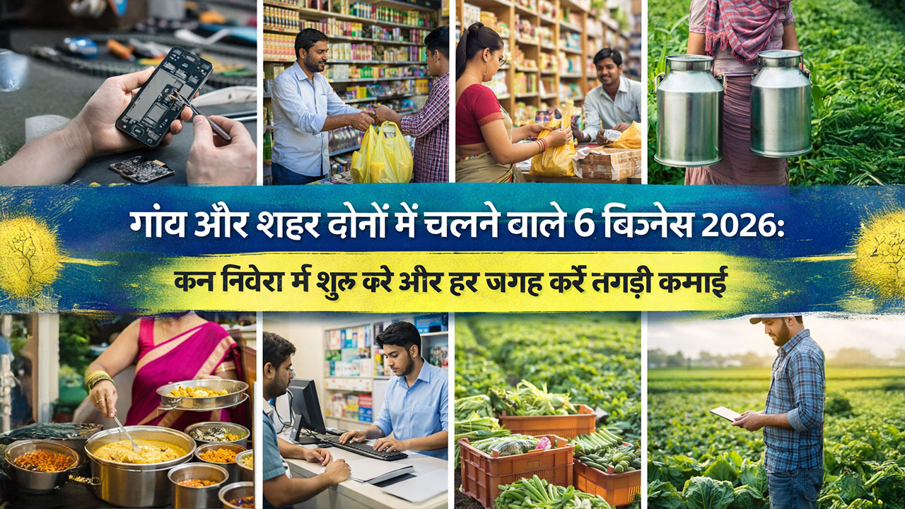 गांव और शहर दोनों में चलने वाले 6 बिजनेस 2026: कम निवेश में शुरू करें और हर जगह करें तगड़ी कमाई