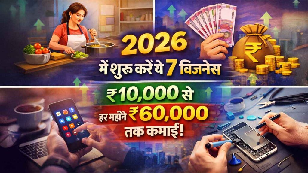 2026 में शुरू करें ये 7 शानदार बिजनेस, सिर्फ ₹10,000 से हर महीने ₹60,000 तक कमाई का मौका