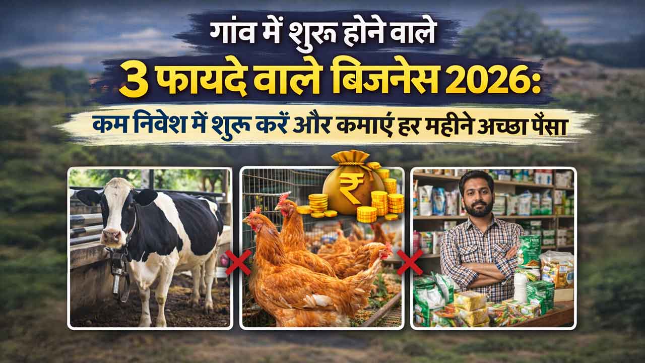 गांव में शुरू होने वाले 3 फायदे वाले बिजनेस 2026: कम निवेश में शुरू करें और कमाएं हर महीने अच्छा पैसा